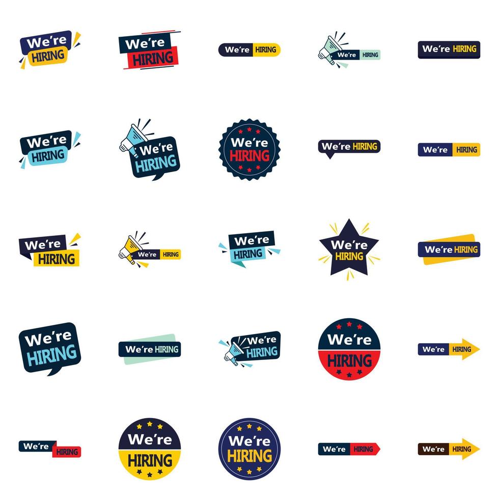We're Hiring 25 Unique Vector Elements to Make Your Job Advertisements Pop