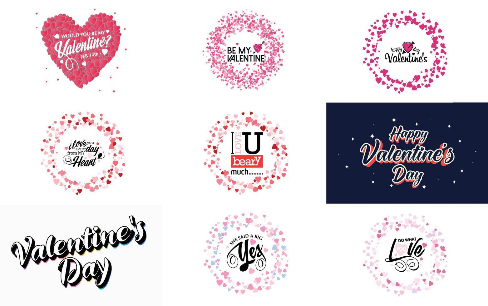 Love word art design with a heart-shaped gradient background vector