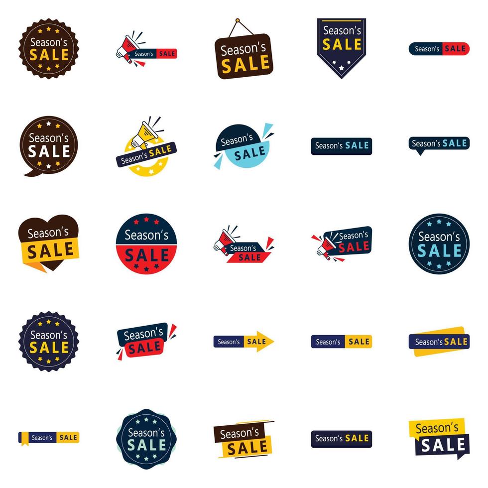 25 High-Converting Season Sale Graphic Elements for Boosting Sales vector