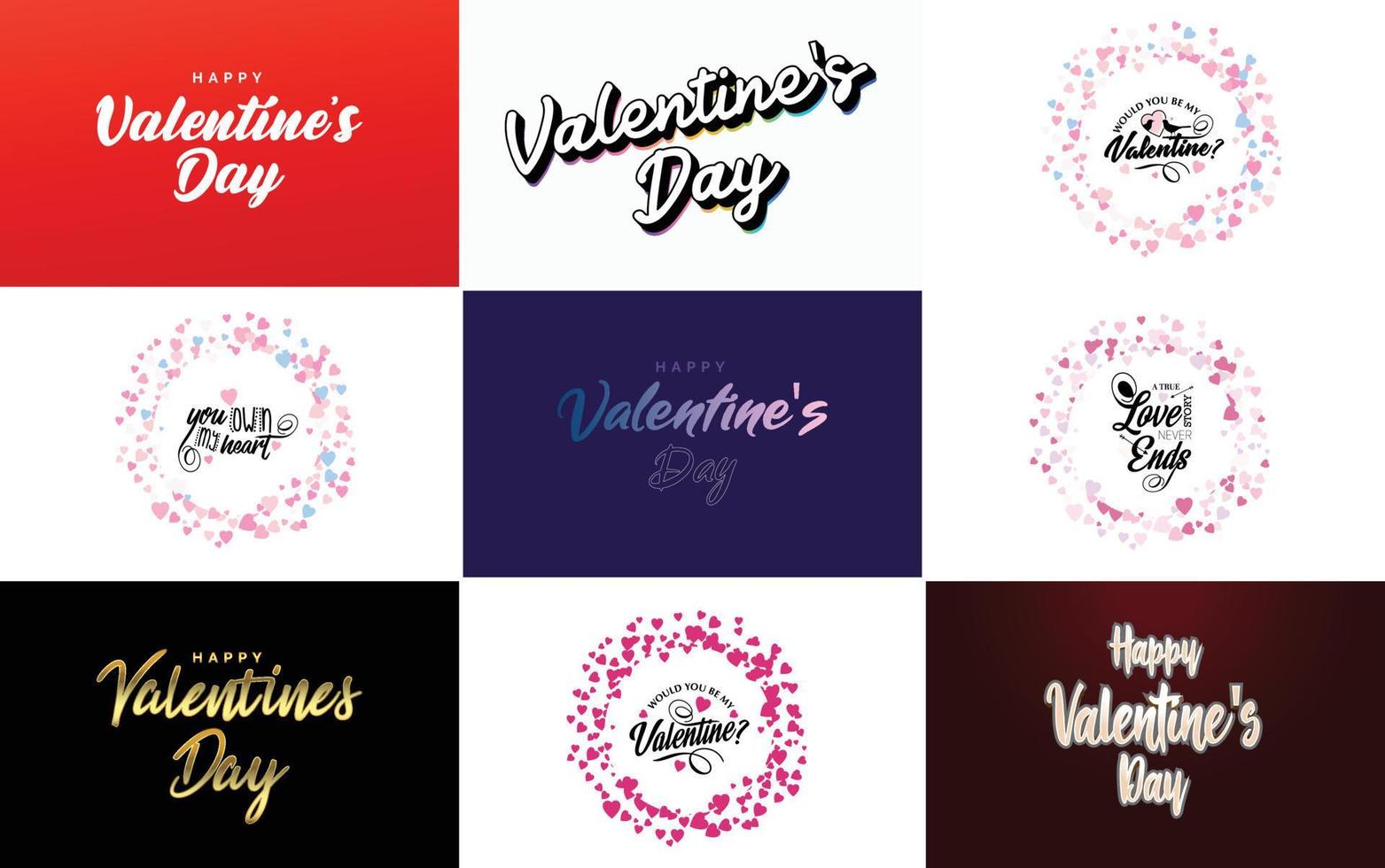 Love word art design with a heart-shaped gradient background vector