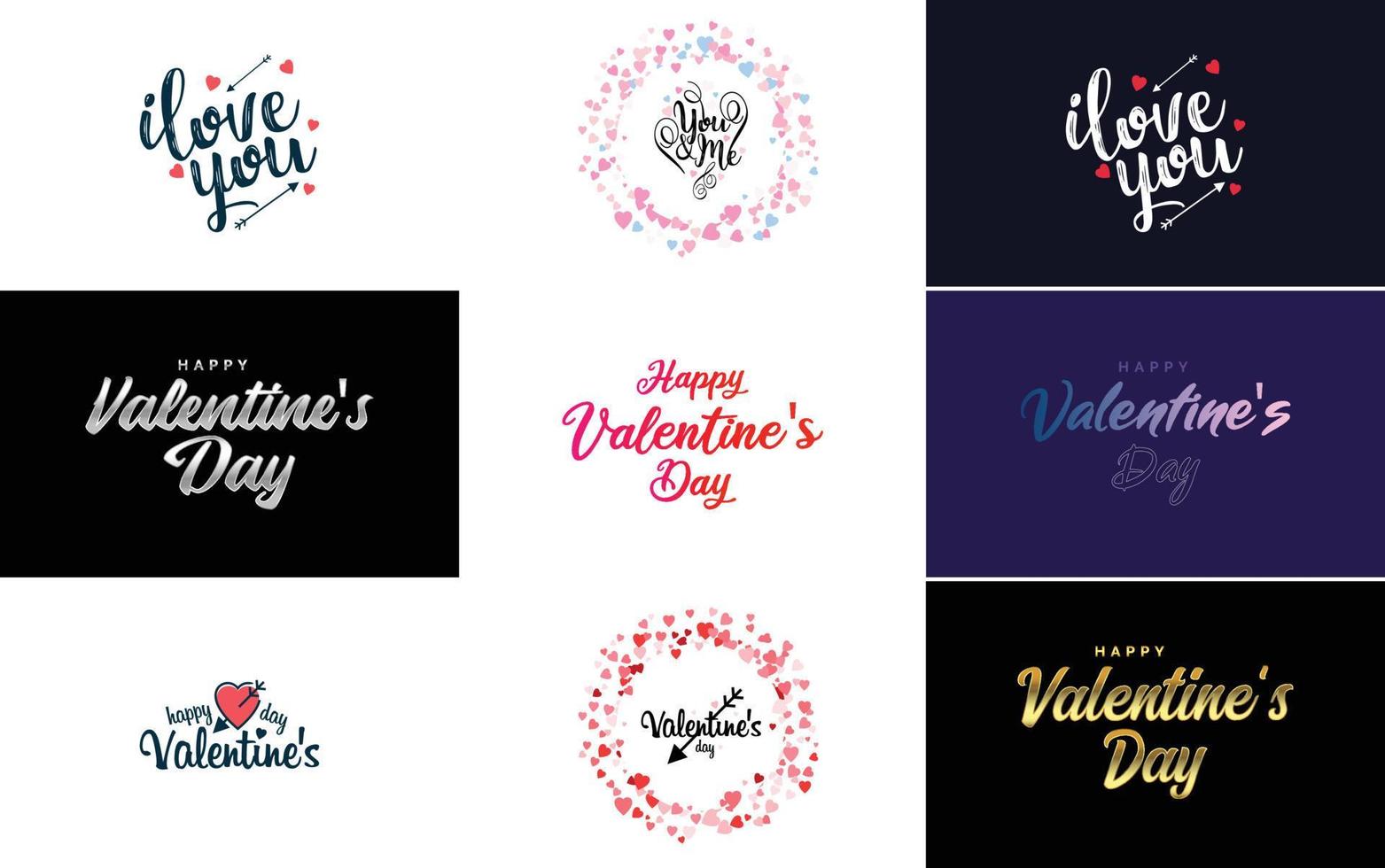 Love word art design with a heart-shaped background and a bokeh effect vector