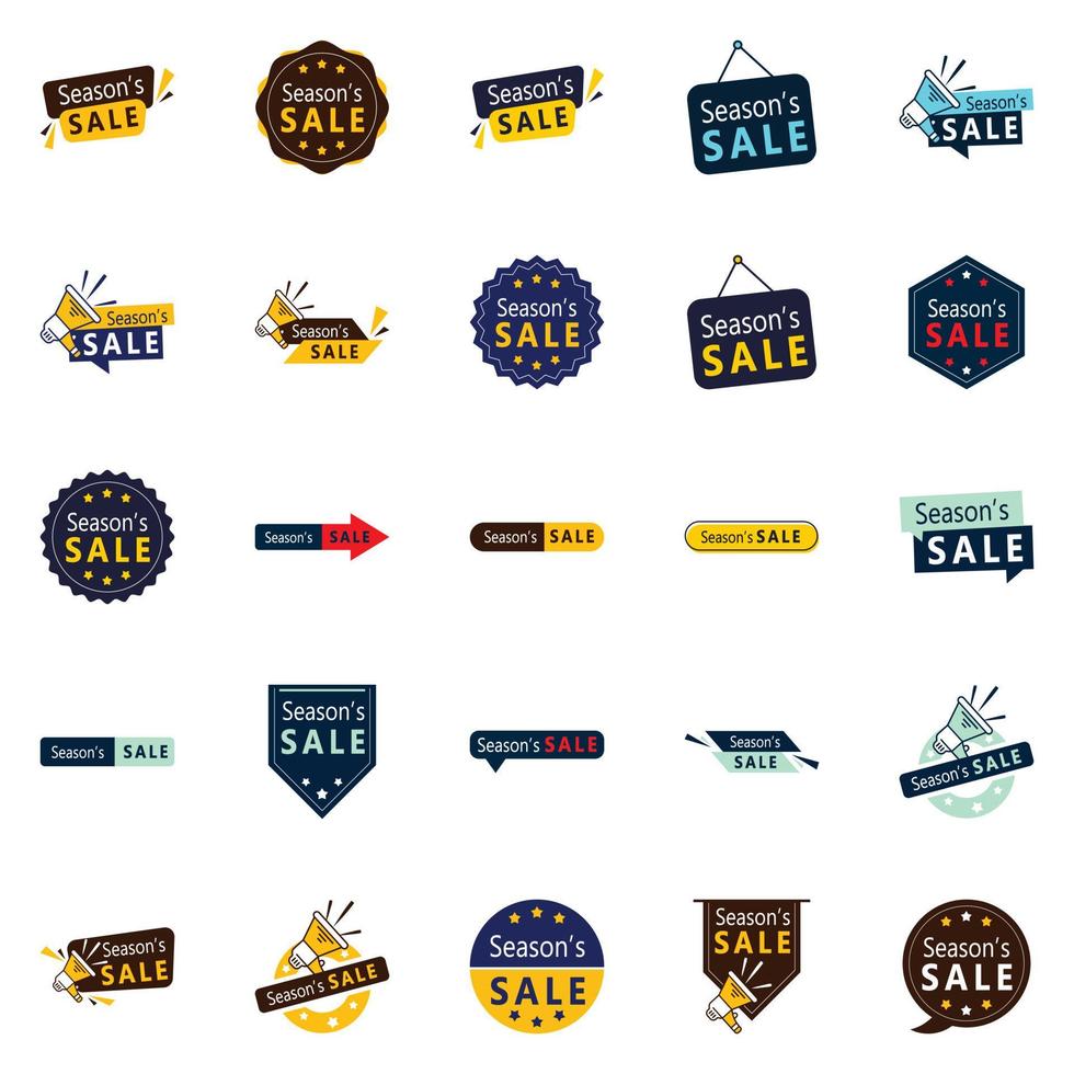 Limited Time Offer 25 Season Sale Banners for Boosting Sales vector