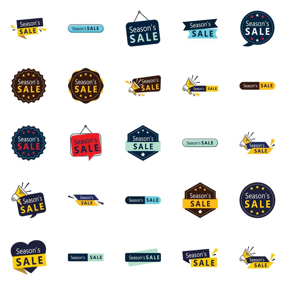 25 Sales-Boosting Season Sale Graphic Elements for email campaigns vector