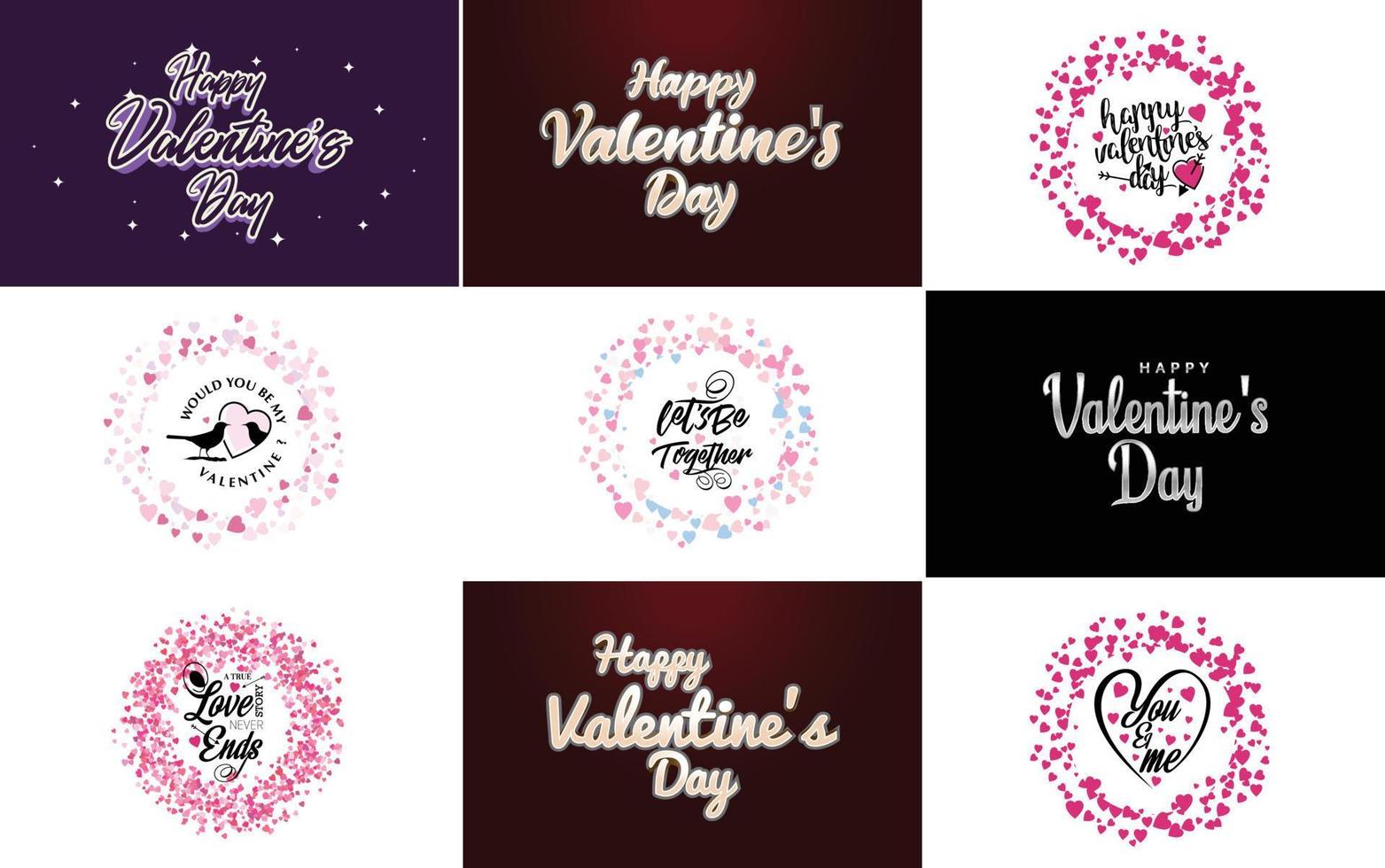 Love word art design with a heart-shaped background and a bokeh effect vector