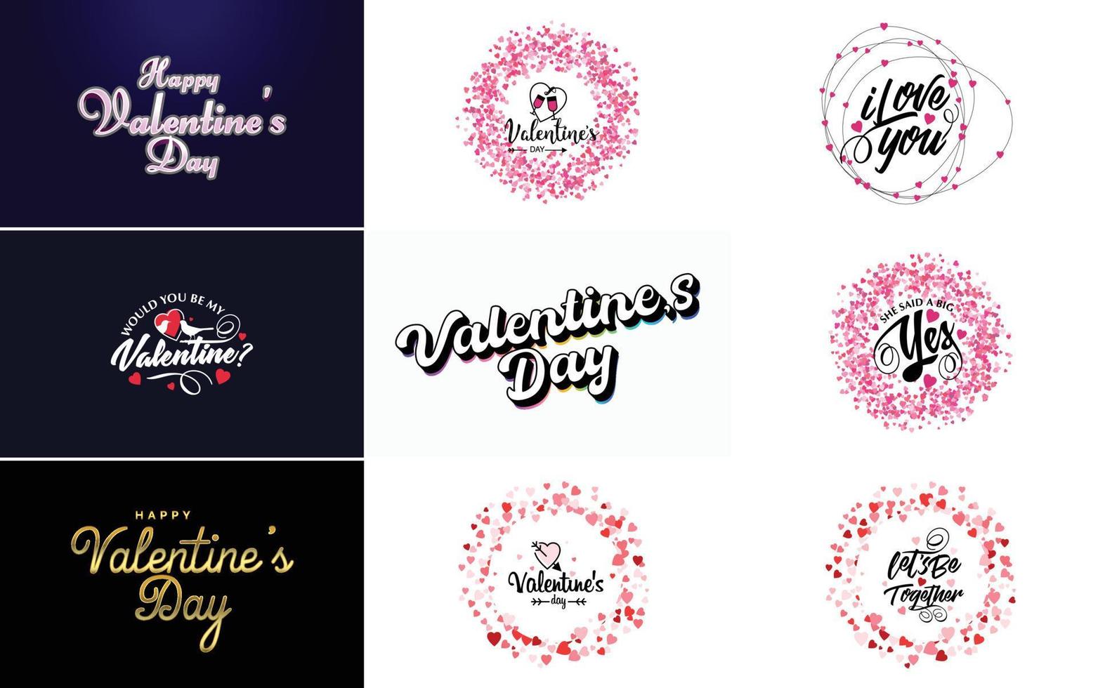 Love word art design with a heart-shaped gradient background vector