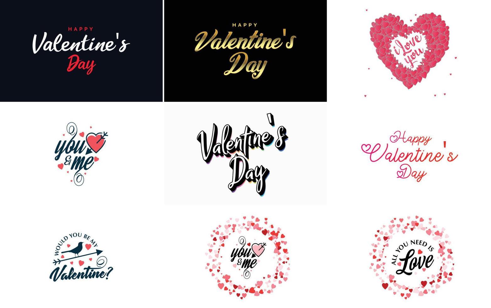 Love word art design with a heart-shaped background and a bokeh effect vector