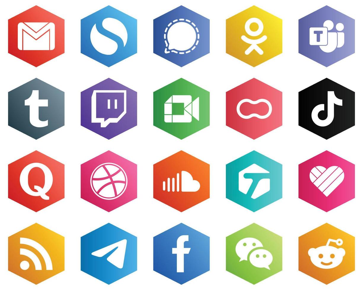 Hexagon Flat Color White Icon Collection such as women. peanut. microsoft team and google meet icons. 25 Professional Icons vector