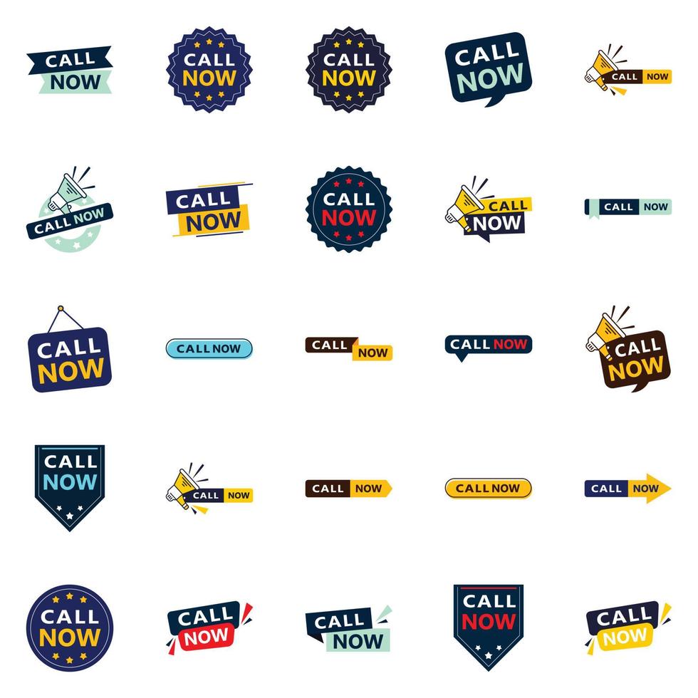 25 diseños tipográficos profesionales para animar las llamadas llama ya vector