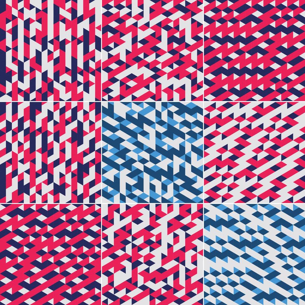 fondo de formas geométricas con un colorido patrón de mosaico. incluyendo triángulos ilustración vectorial vector