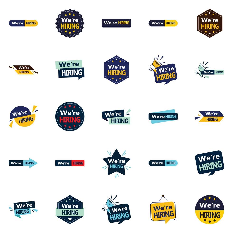 We're Hiring 25 Versatile Vector Images for Your Recruitment Needs