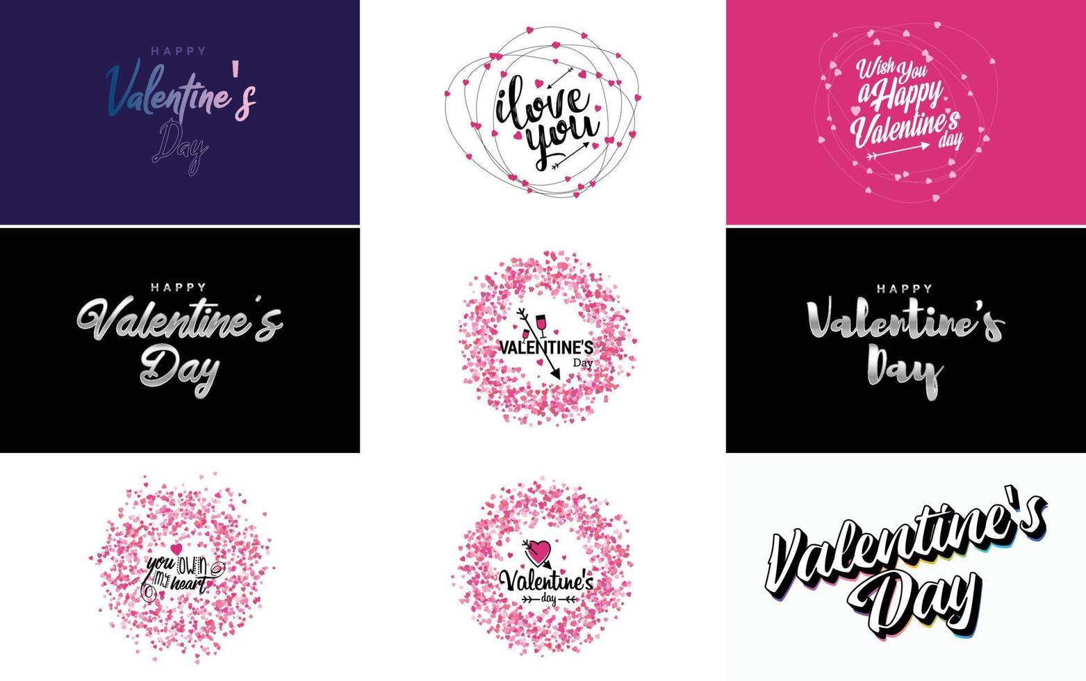 Love word art design with a heart-shaped gradient background vector