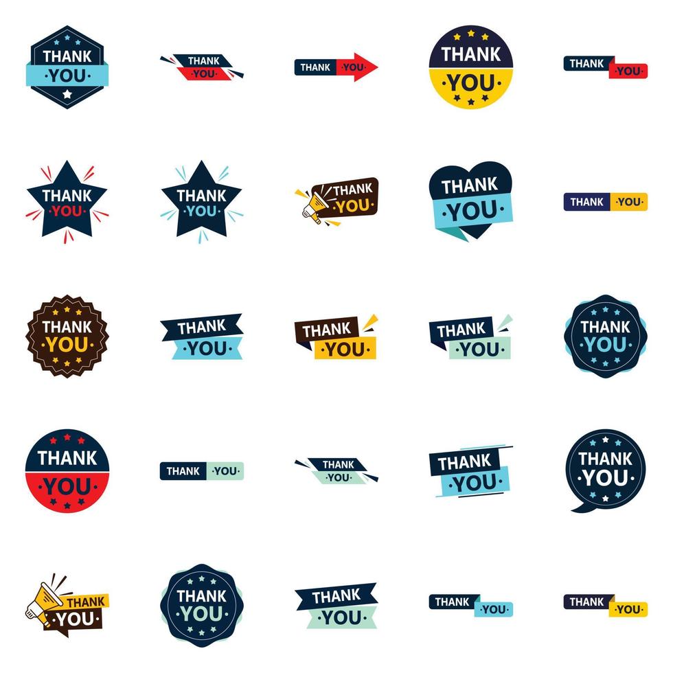 Thankyou 25 Innovative Vector Icons to show your appreciation in a contemporary way