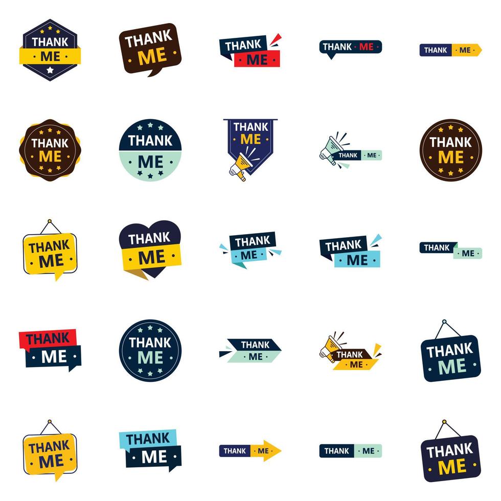 25 Eye catching Thank Me Banners to Get Your Message Across vector