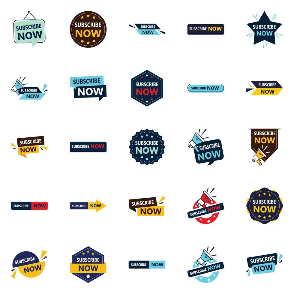 Get More Subscribers 25 Attention-Grabbing Vector Banners