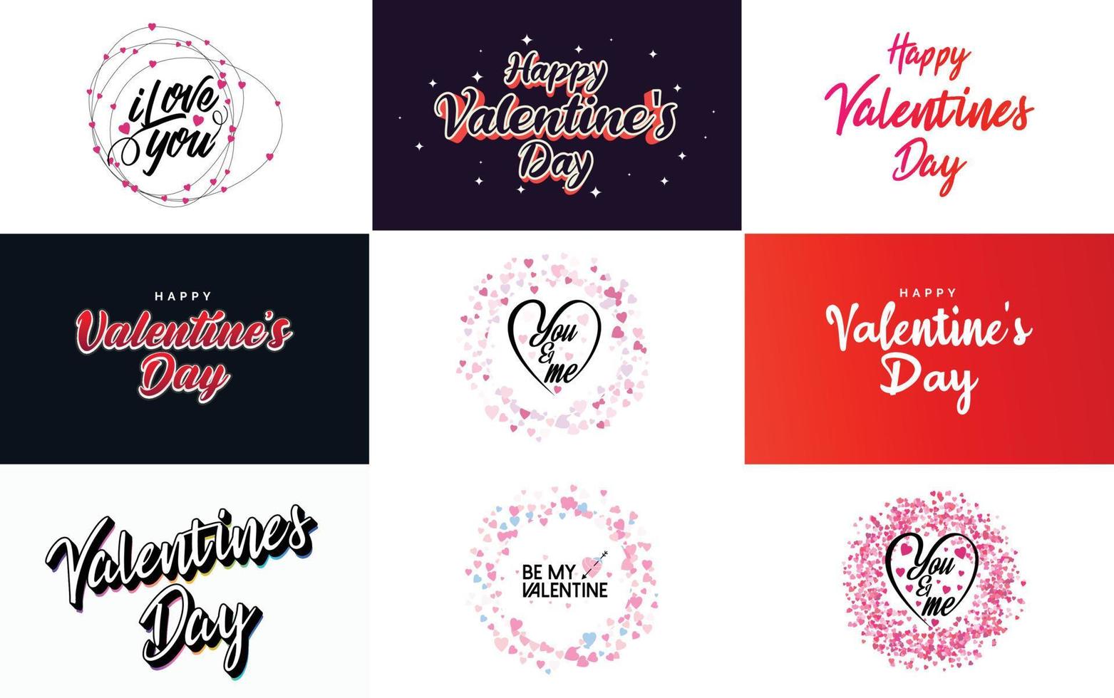 Be My Valentine Valentine's holiday lettering for greeting card vector