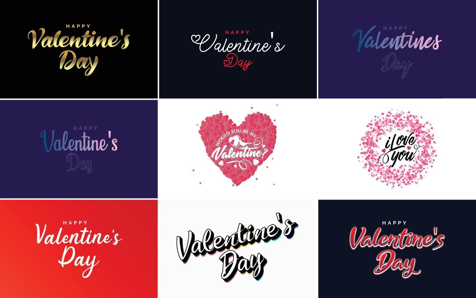 Love word art design with a heart-shaped gradient background vector