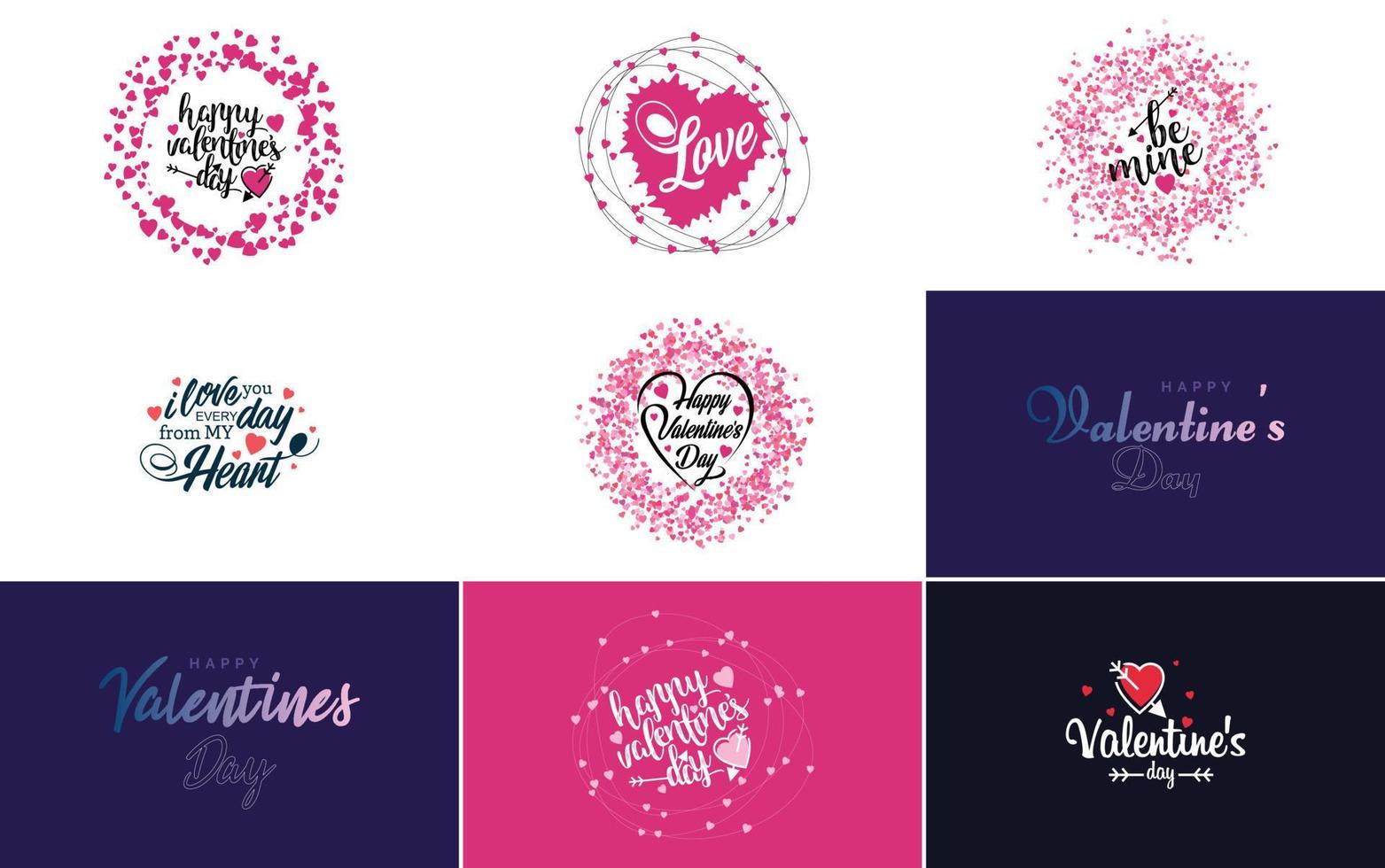 Be My Valentine lettering with a heart design. suitable for use in Valentine's Day cards and invitations vector