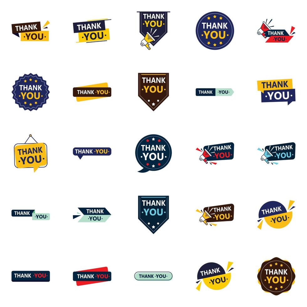 25 Innovative Vector Designs to Say Thanks in Style