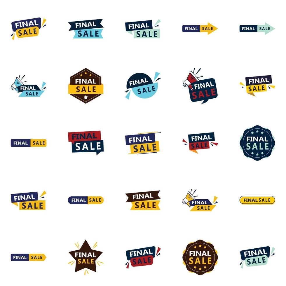 25 Sales-Boosting Final Sale Graphic Elements for Online Stores vector