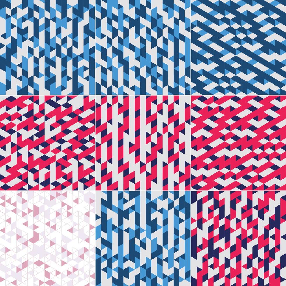 Colorful abstract geometric pattern design in isometric style vector illustration