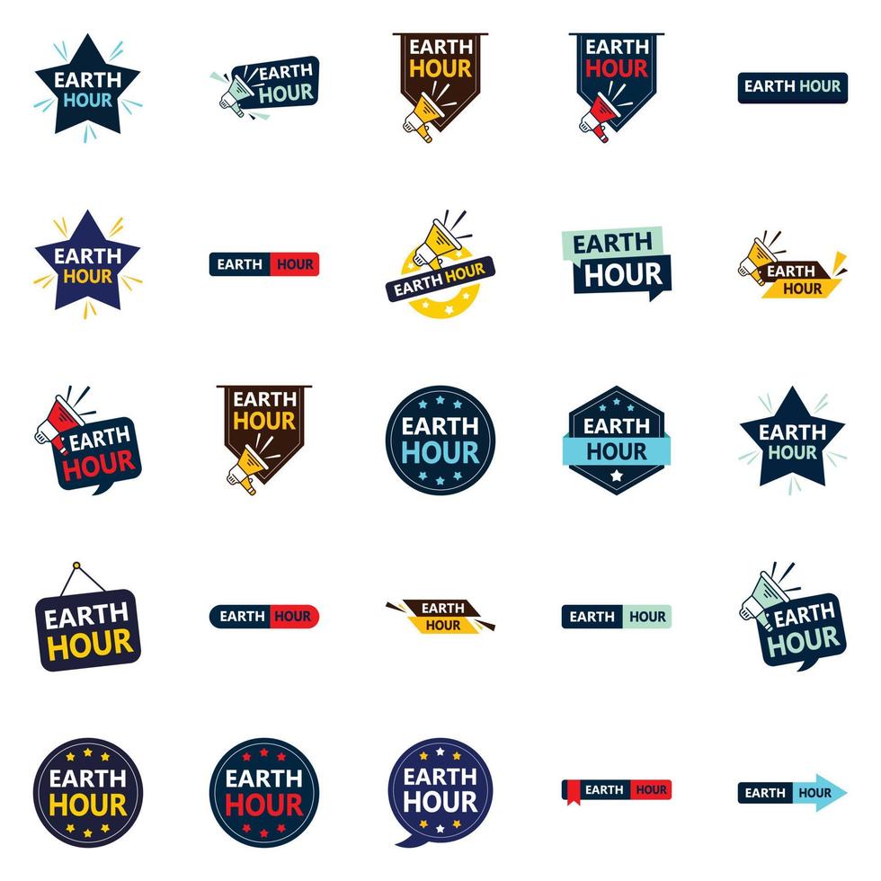 The Earth Hour Vector Collection 25 Dynamic Designs for Your Next Sustainability Campaign