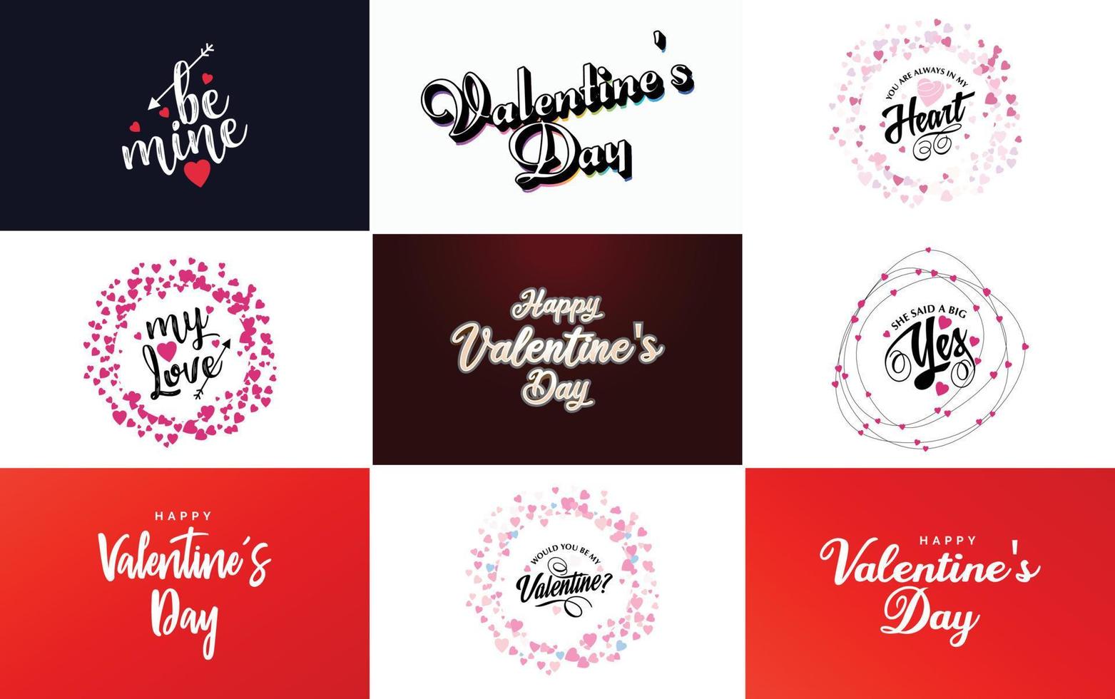 Love word art design with a heart-shaped gradient background vector