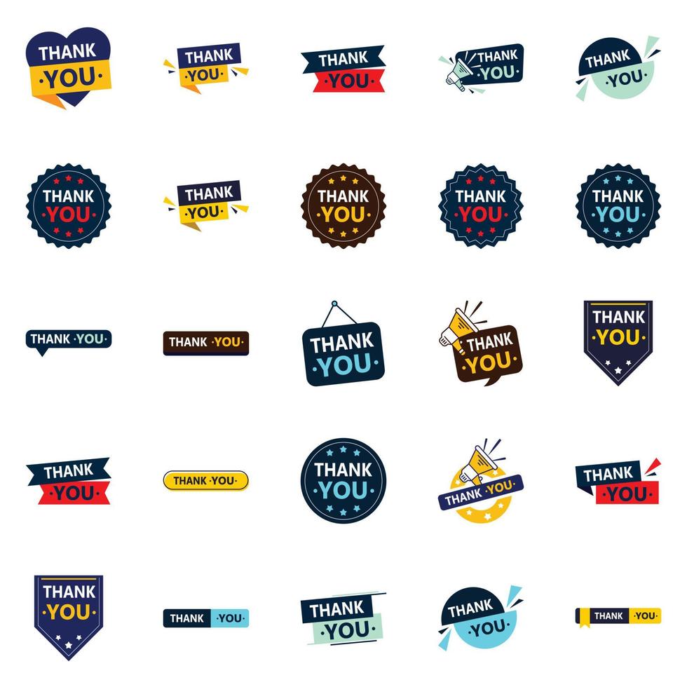 25 Eye catching Vector Icons for Saying Thank You