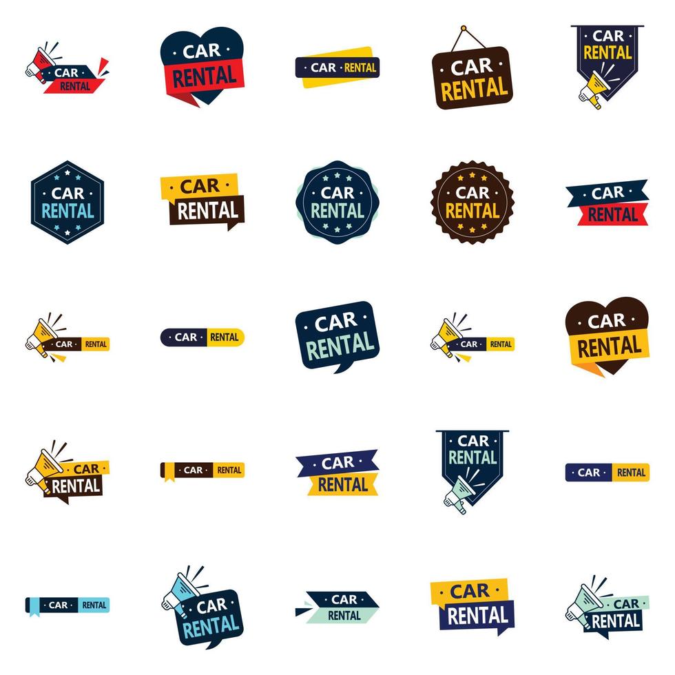 Car Rental 25 High quality vector designs for your rental branding