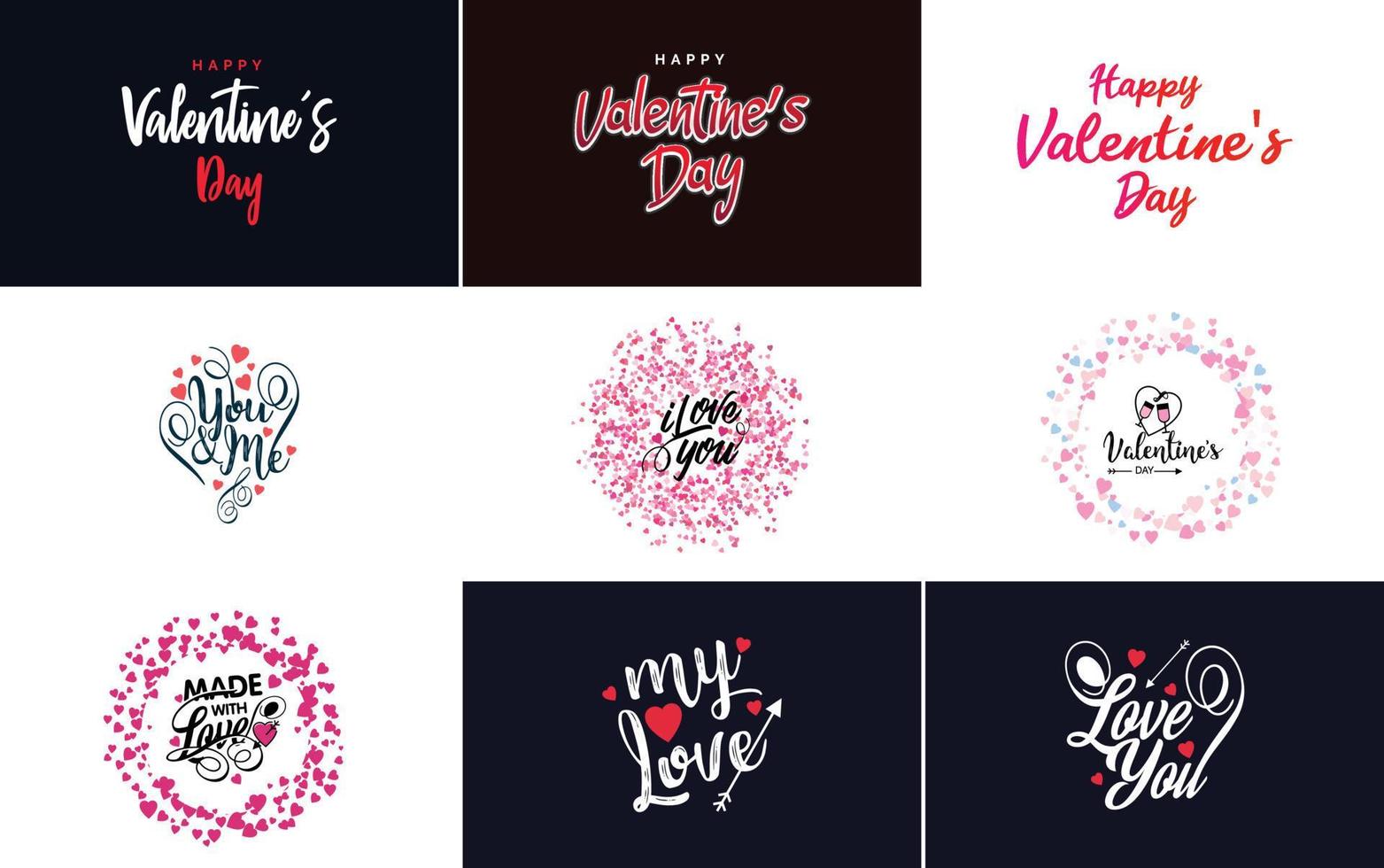Be My Valentine lettering with a heart design. suitable for use in Valentine's Day cards and invitations vector