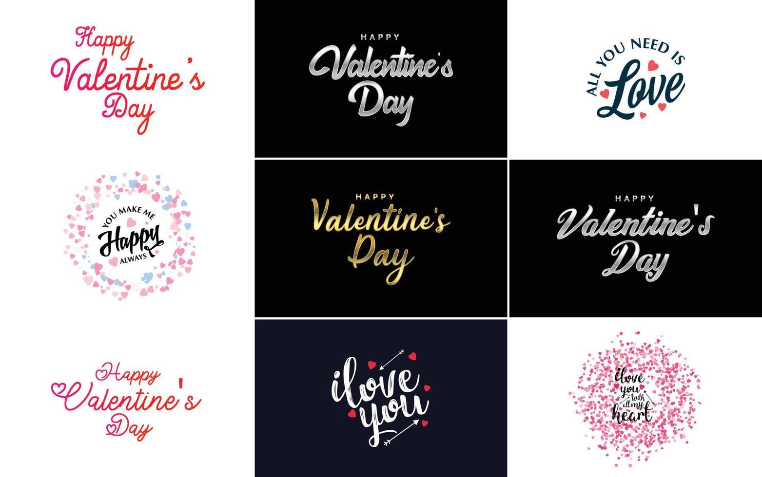 Be My Valentine lettering with a heart design. suitable for use in Valentine's Day cards and invitations vector