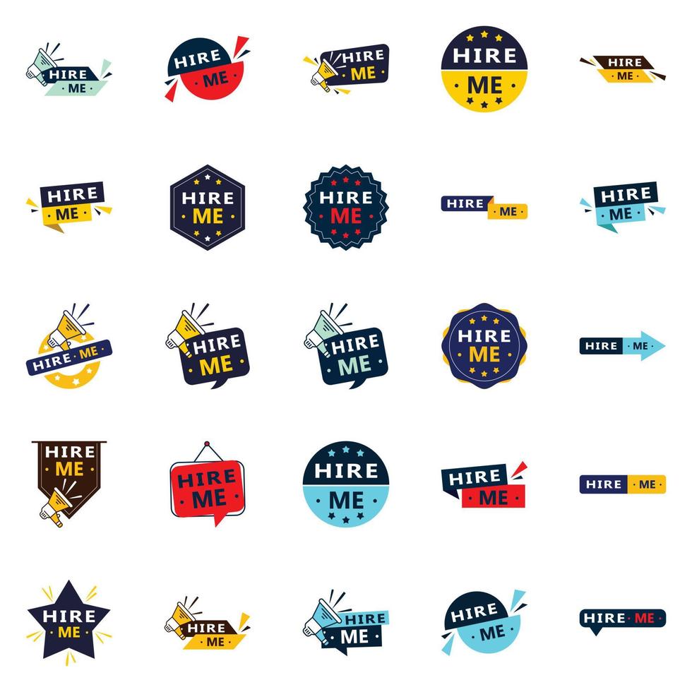 25 Dynamic Hire Me Banners to Get You Hired vector