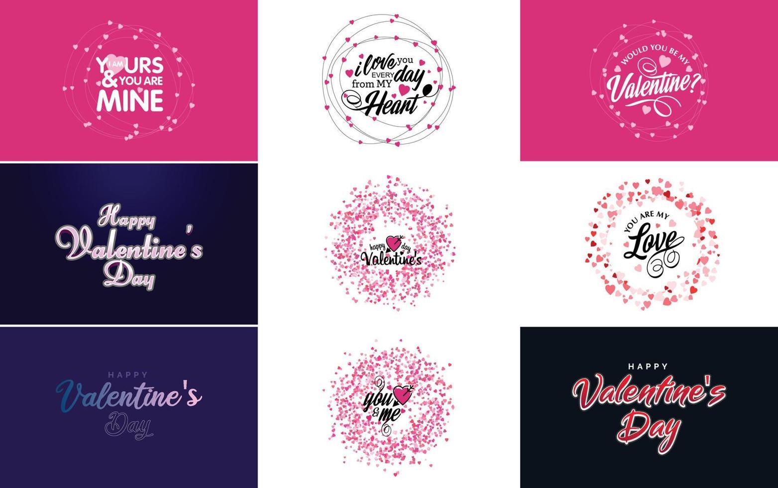 Be My Valentine lettering with a heart design. suitable for use in Valentine's Day cards and invitations vector