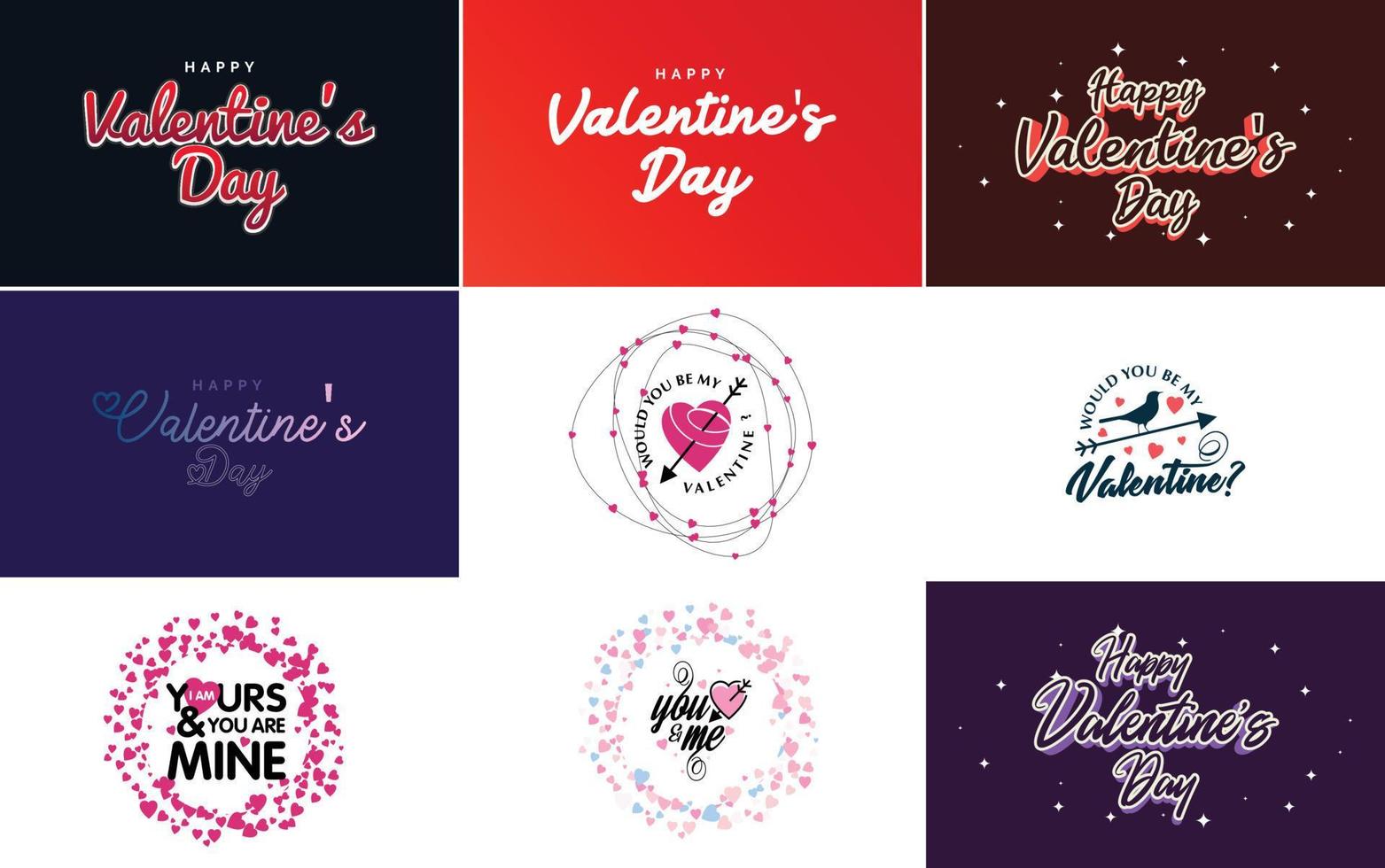 Love word hand-drawn lettering and calligraphy with a cute heart on a red. white. and pink background Valentine's Day template or background suitable for use in Love and Valentine's Day concepts vector