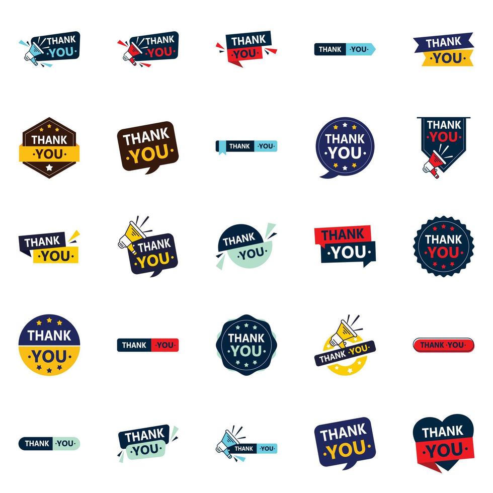 25 Eye catching Vector Icons to thank your audience in a creative way