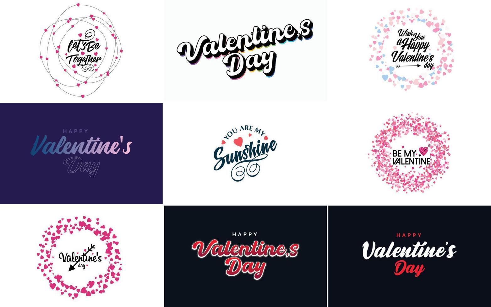 Love word art design with a heart-shaped gradient background vector