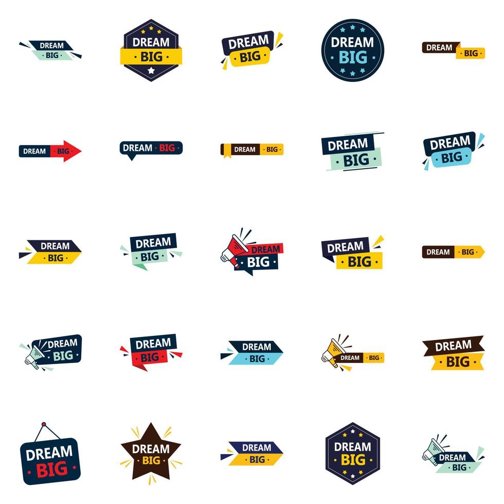 Dream Big 25 Modern Vector Elements for Inspiring and Motivating