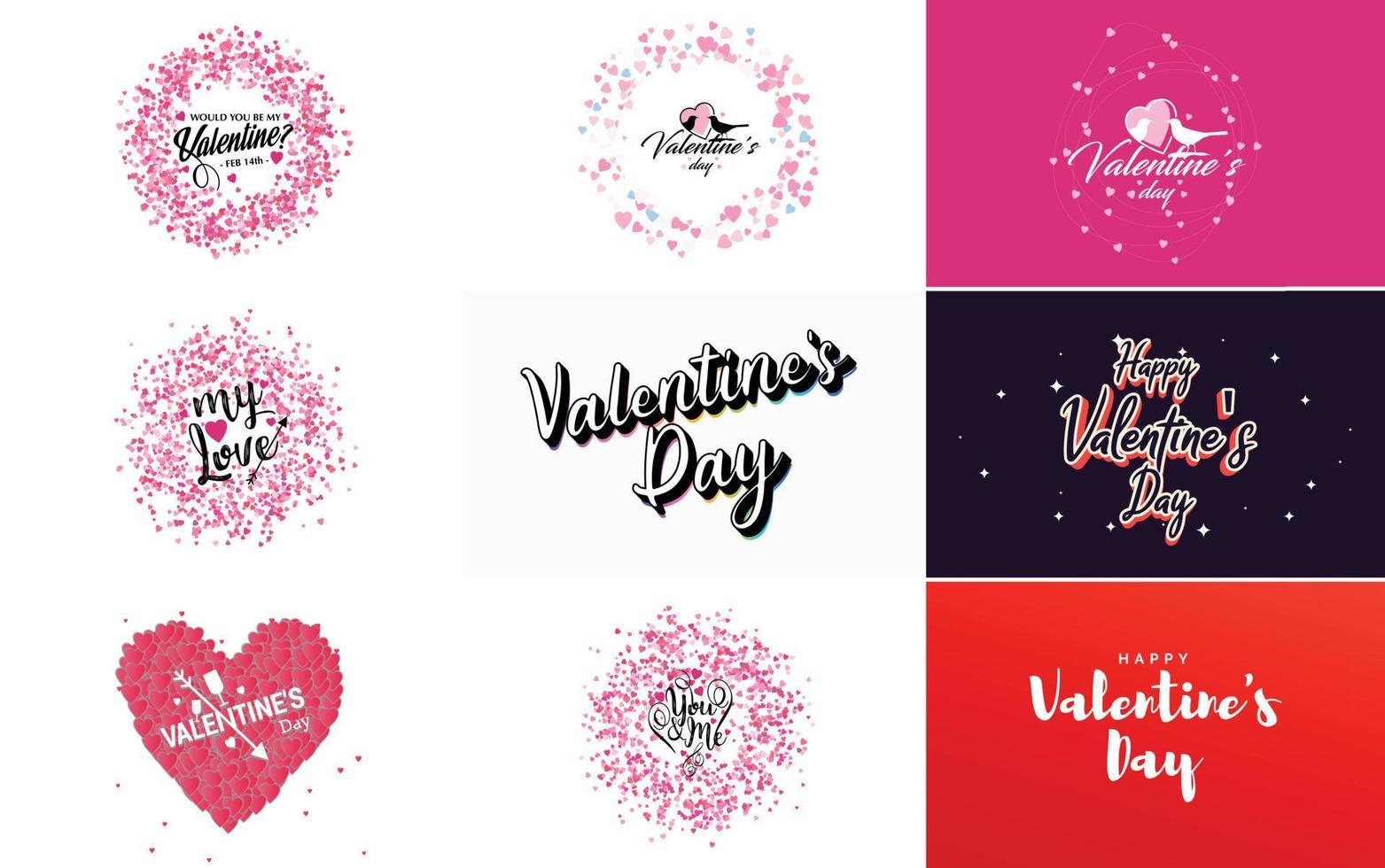 cartel de tipografía de letras feliz día de la mujer con corazón diseño de invitación del día internacional de la mujer vector
