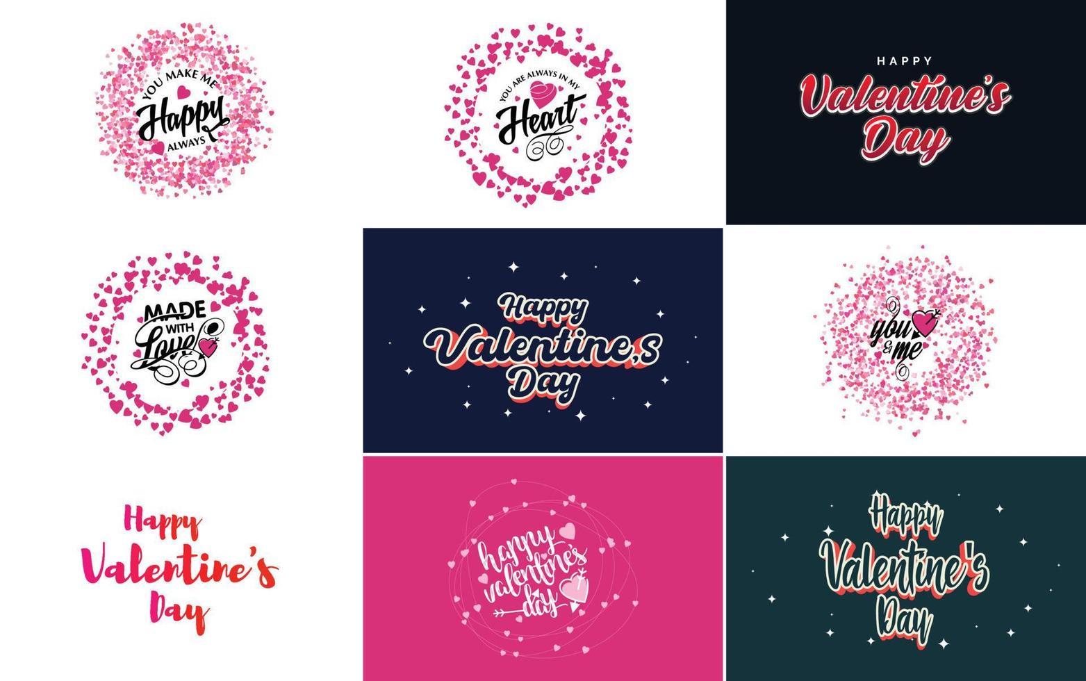 Be My Valentine lettering with a heart design. suitable for use in Valentine's Day cards and invitations vector