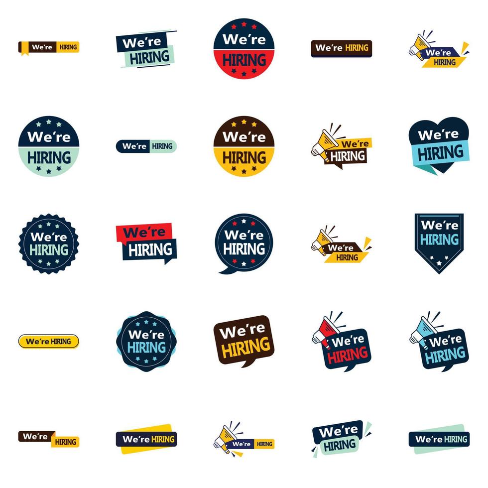 Create a Winning Recruitment Strategy with These 25 We're Hiring Vector Designs