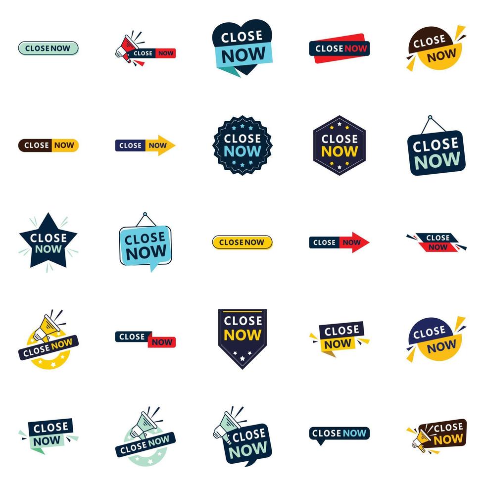 Final Chance to Close Text Banners Pack of 25 vector