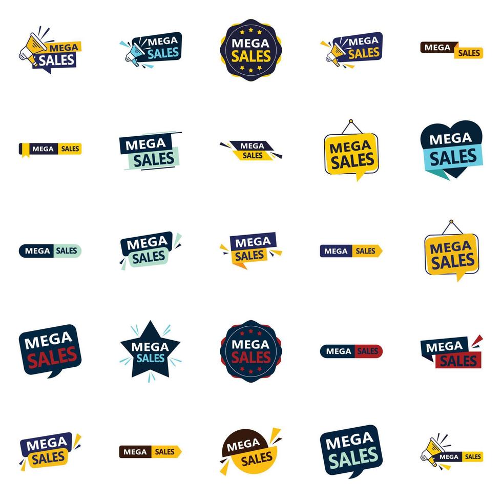 The Mega Sale Vector Pack 25 Dynamic Designs for Your Advertising Needs