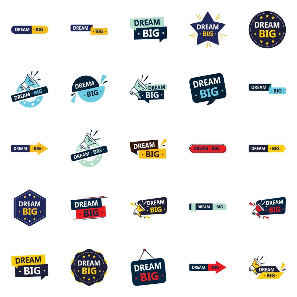 25 Fresh Vector Images for a big dream lifestyle branding Dream Big