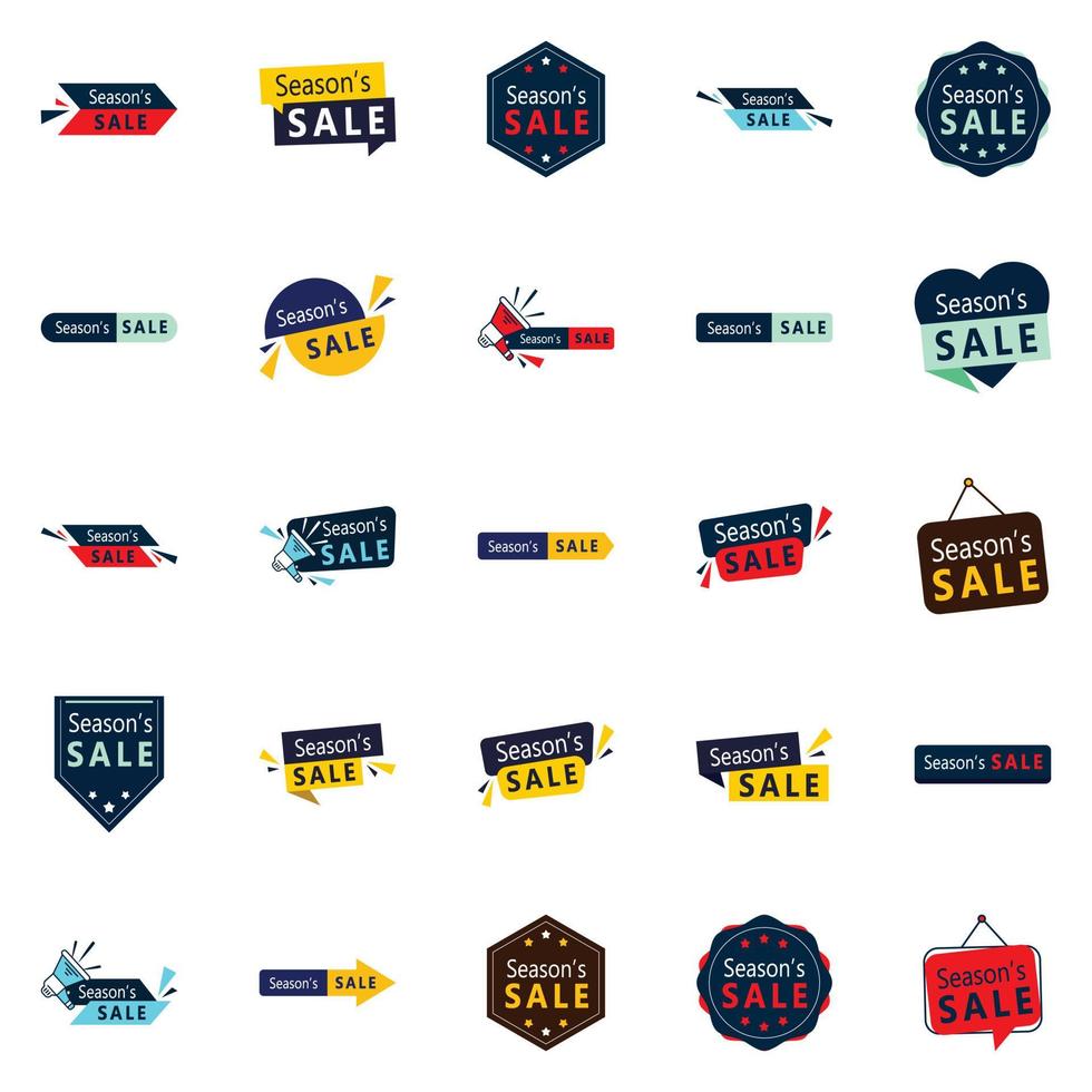 25 High-Performance Season Sale Graphic Elements for Blogs and Newsletters vector