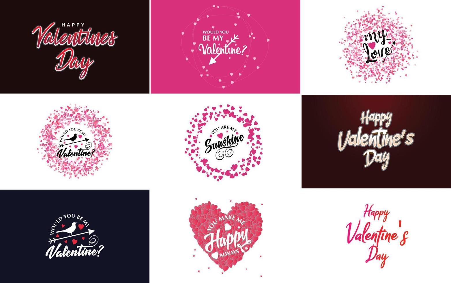 I Love You hand-drawn lettering with a heart design. suitable for use in Valentine's Day designs or as a romantic greeting vector
