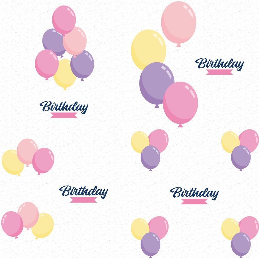 ColorfulHappy Birthday announcement poster. flyer. and greeting card in a flat style vector illustration