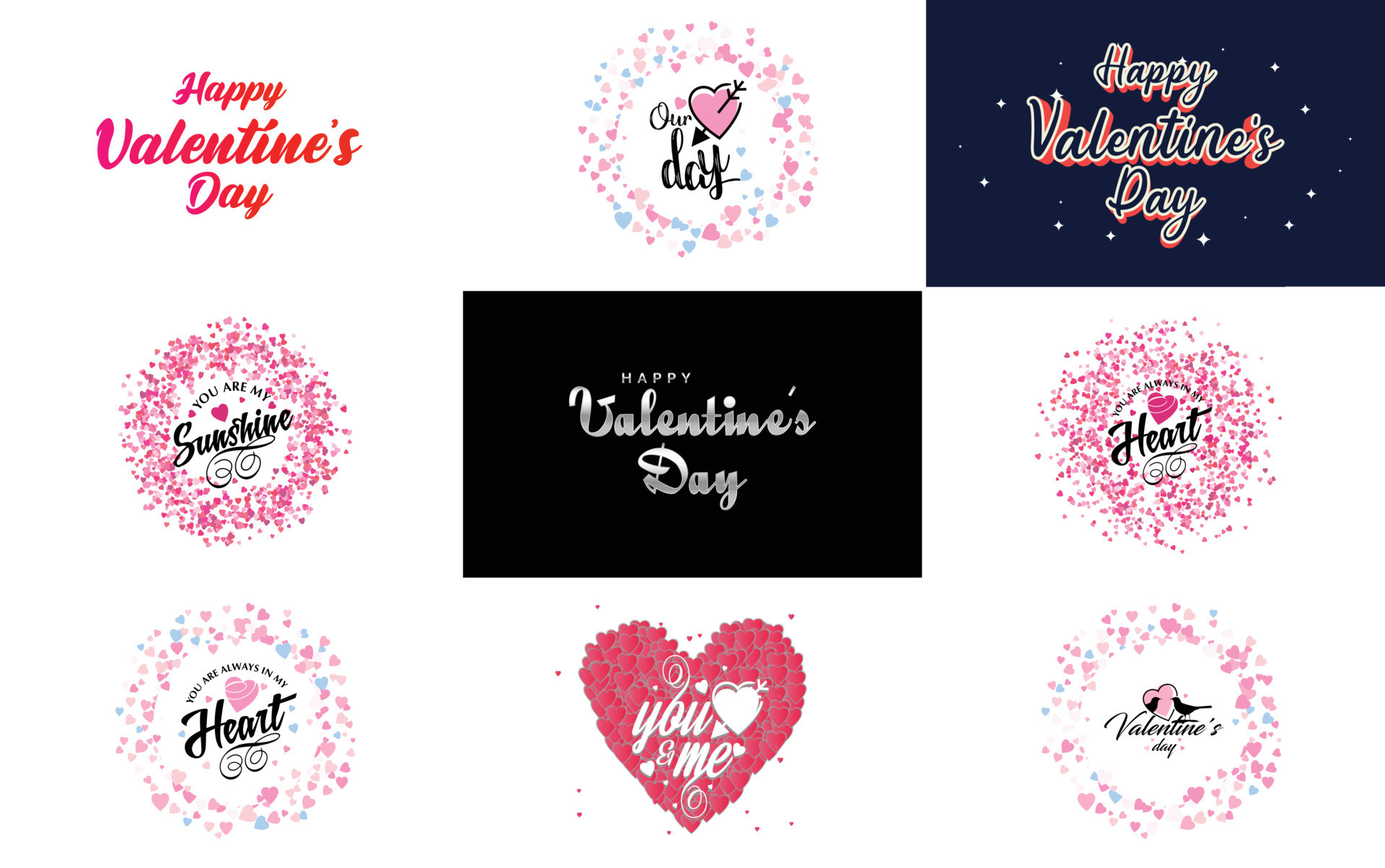 Love word art design with a heart-shaped background and a bokeh effect