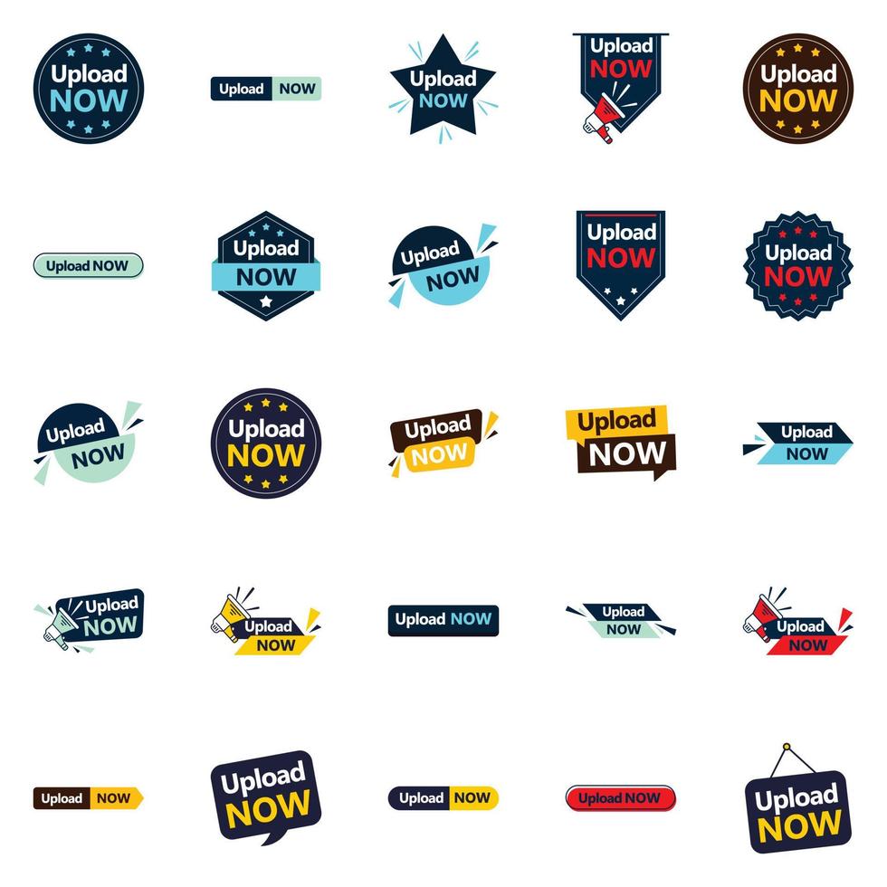 Upload Now Bundle 25 Eye catching Vector designs for Marketing and Branding Campaigns