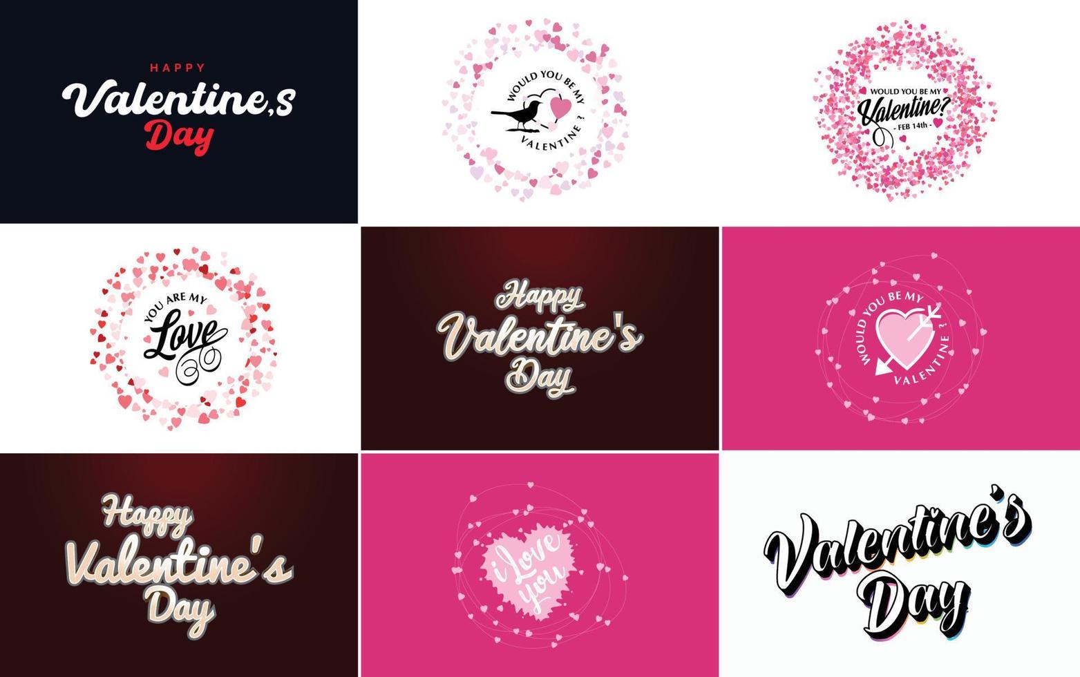 Love word art design with a heart-shaped background and a bokeh effect vector