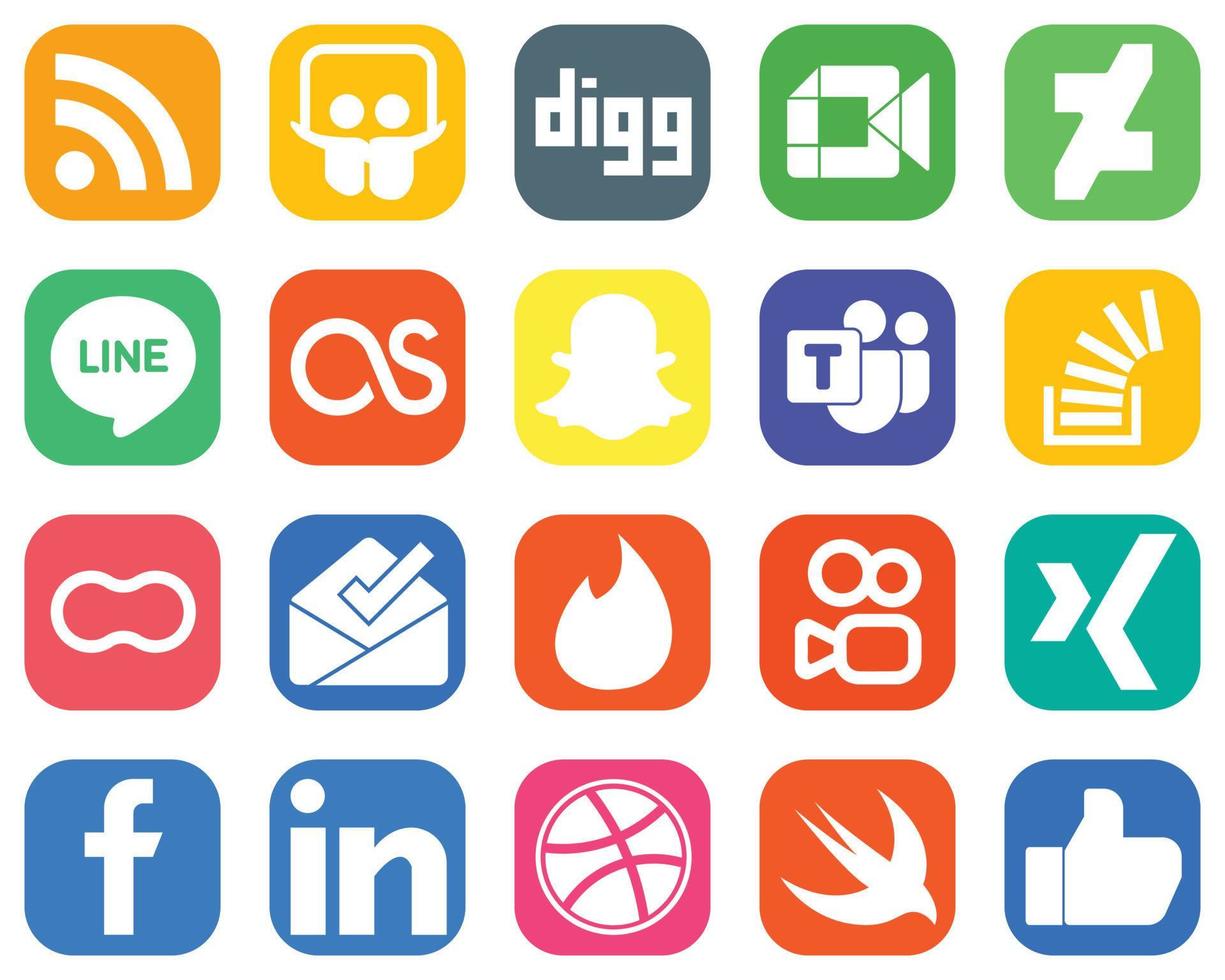 20 High Resolution Social Media Icons such as peanut. stock. line and question icons. Professional Gradient Icon Set vector