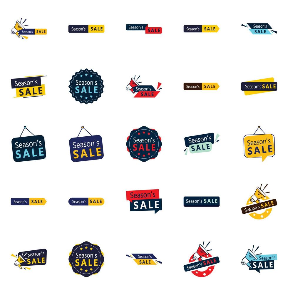 25 Eye-catching Season Sale Graphic Elements for Email Campaigns vector